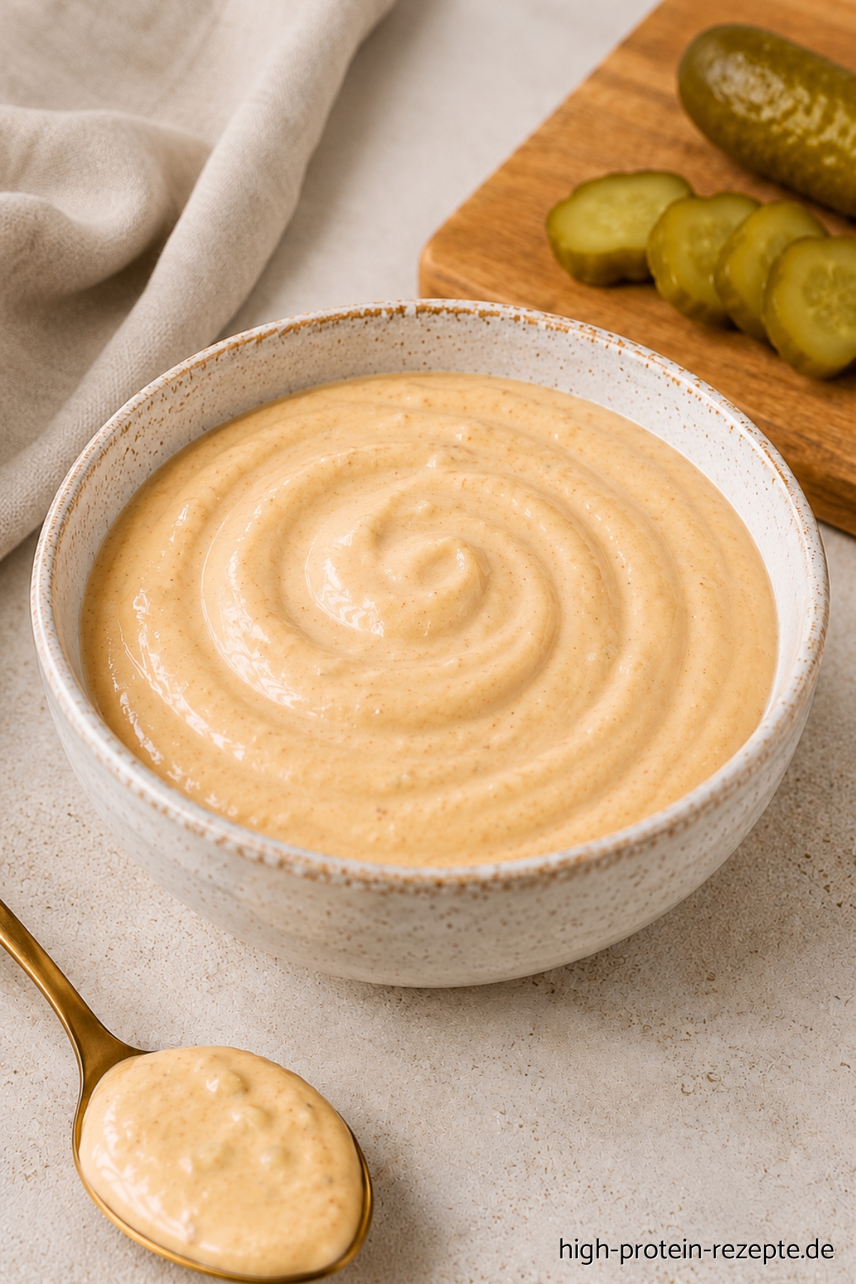 Dieses Big Mac Sauce Rezept ist kalorienarm, schnell selbst gemacht und schmeckt wie das Original! Die perfekte Burger-Soße für Low Carb High Protein Burger.