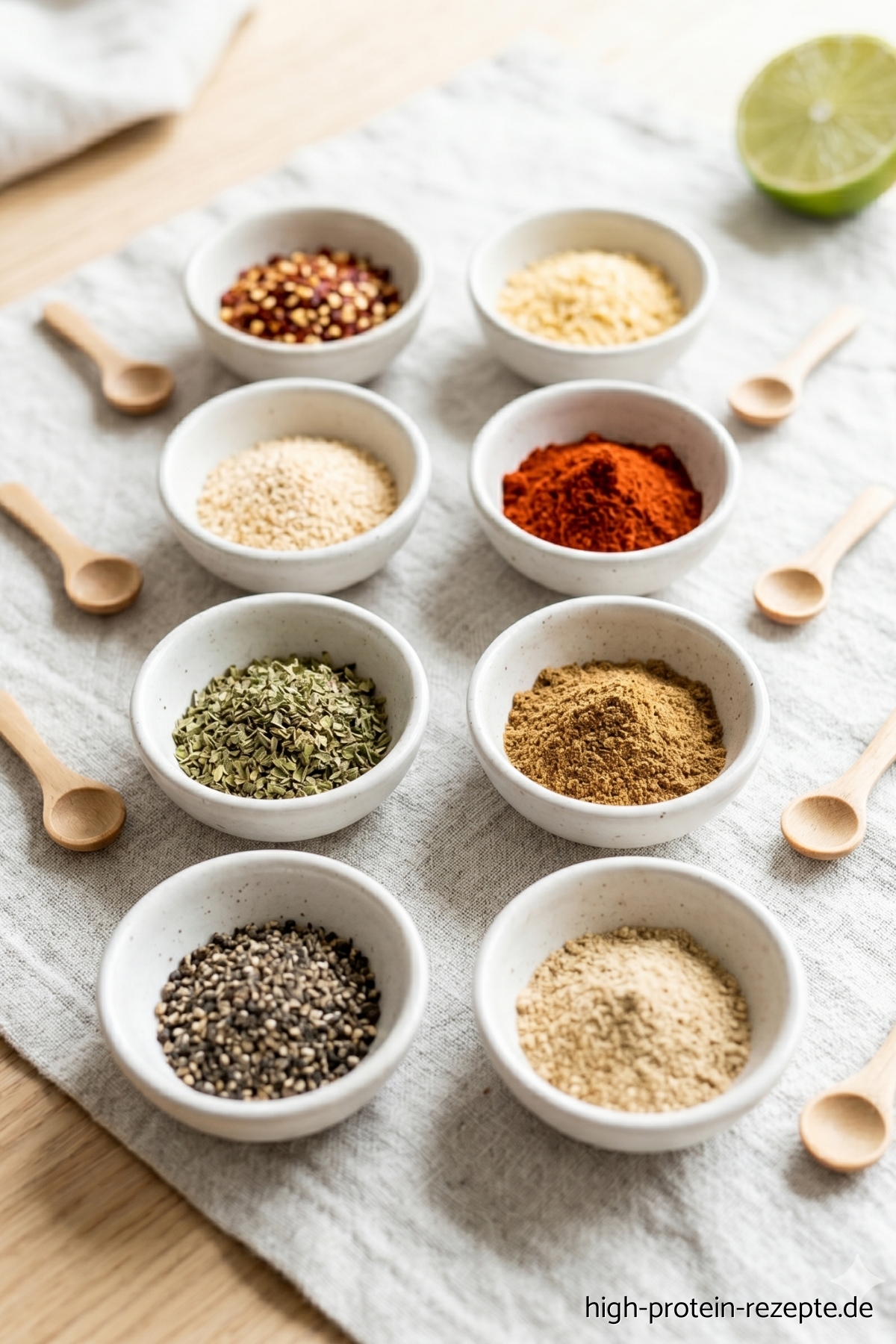Schluss mit Fixtüten und Fertigmischungen! Mach dein Taco Gewürz in 5 Min. selber. 100 % Geschmack, 0 % Zusatzstoffe, mit individuellem Schärfegrad. High-Protein-Rezepte.de