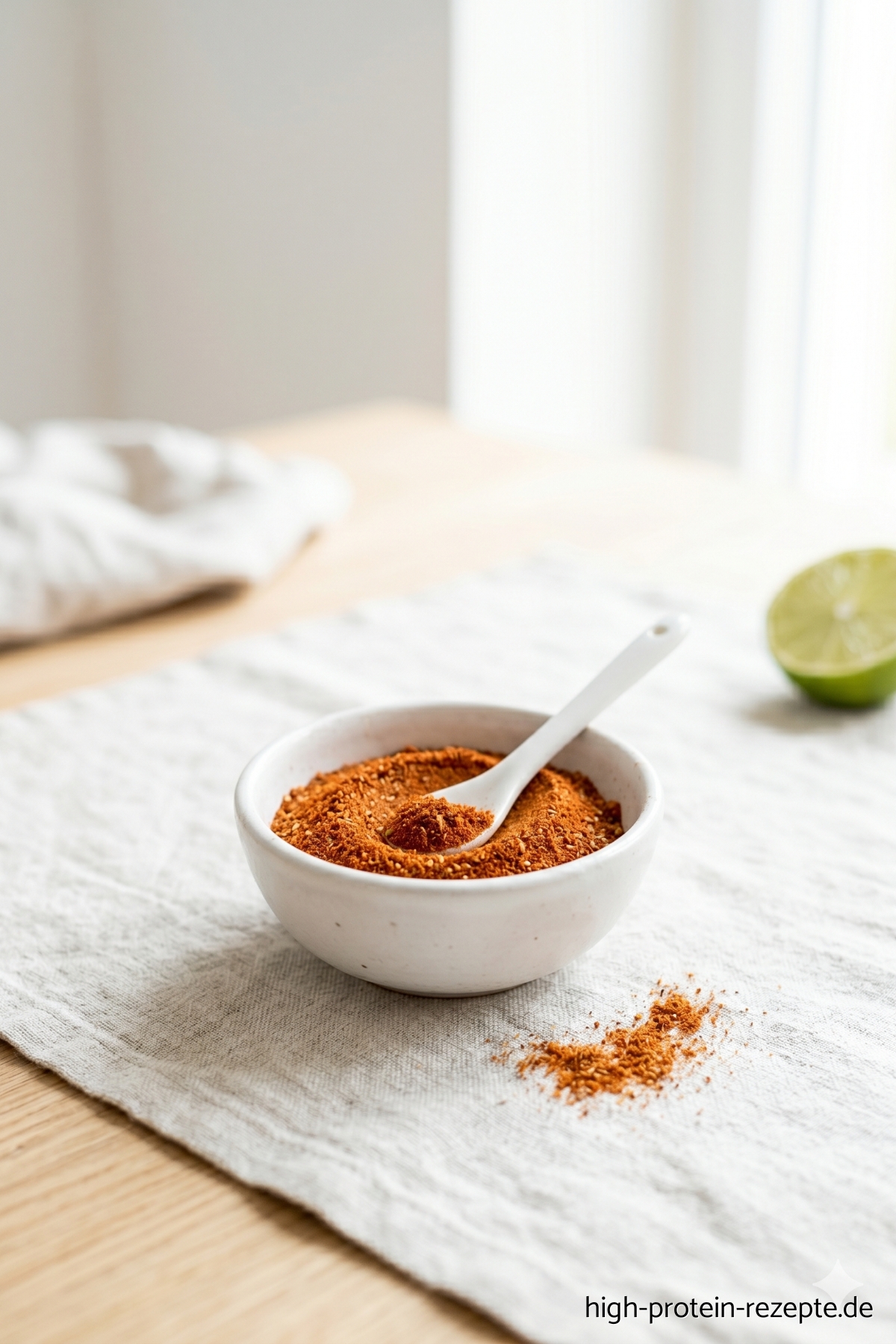 Schluss mit Fixtüten und Fertigmischungen! Mach dein Taco Gewürz in 5 Min. selber. 100 % Geschmack, 0 % Zusatzstoffe, mit individuellem Schärfegrad. High-Protein-Rezepte.de