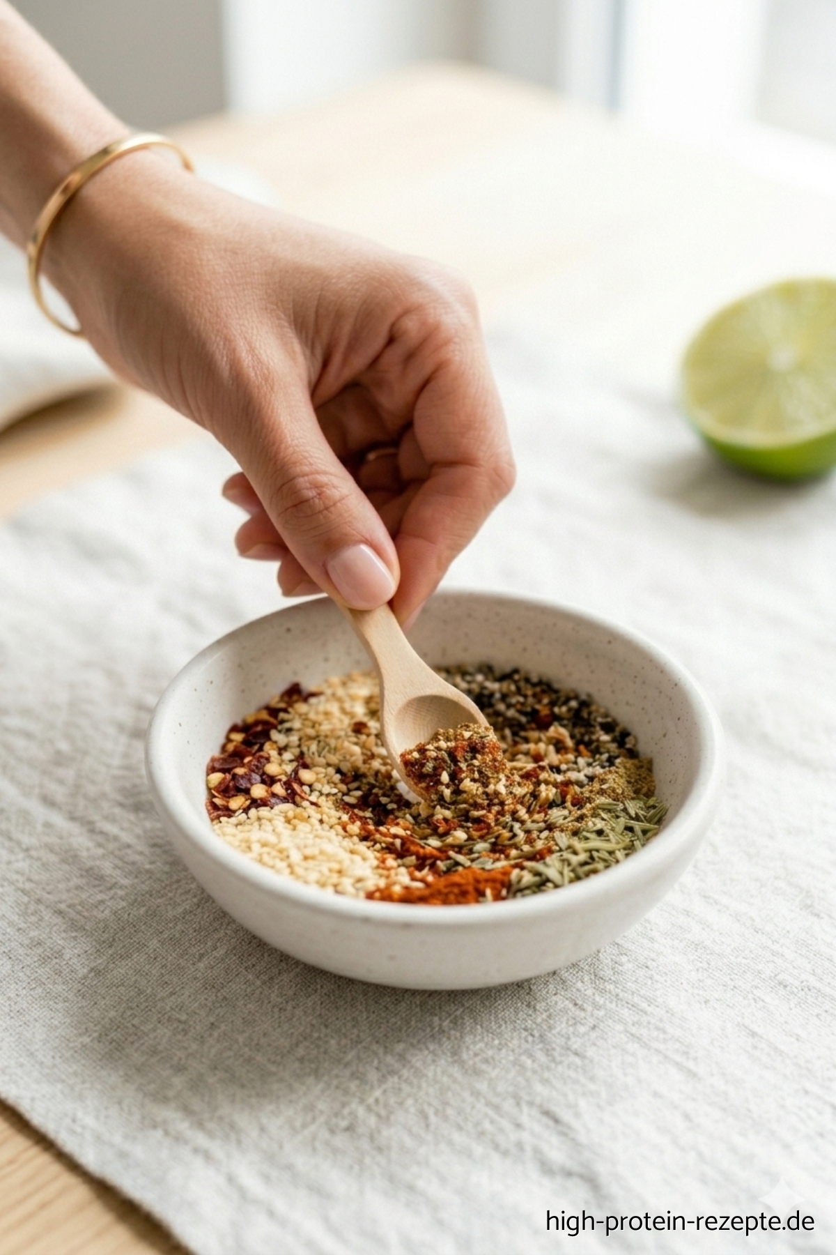 Schluss mit Fixtüten und Fertigmischungen! Mach dein Taco Gewürz in 5 Min. selber. 100 % Geschmack, 0 % Zusatzstoffe, mit individuellem Schärfegrad. High-Protein-Rezepte.de